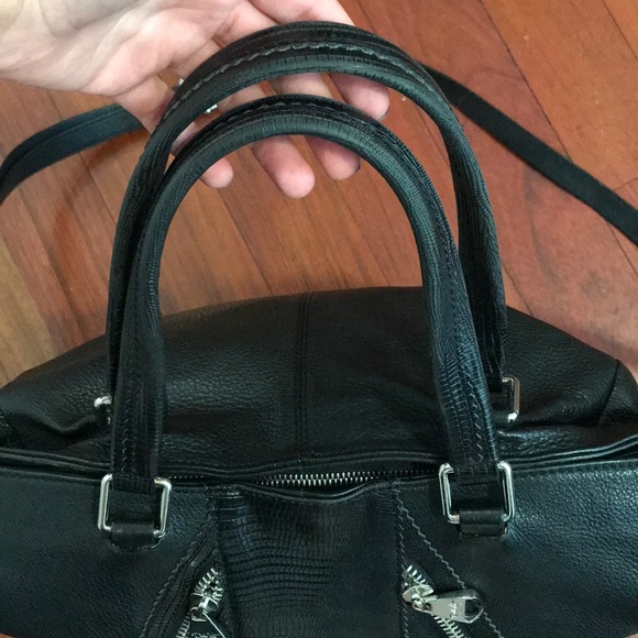 DOLCE VITA Black Leather Embossed Handbag/Satchel - Picture 5 of 8